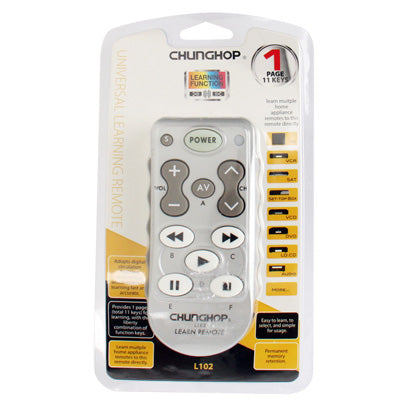 ChunGhop Universal Learning Remote Control L102(White) - free shipping - PMC TechLife - Order now!