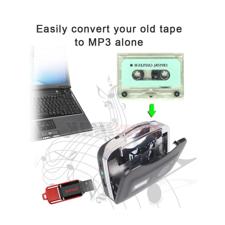 Ezcap 230 Cassette Tape to MP3 Converter Capture Audio Music Player(Black) - Tape Converter by Ezcap | Online Shopping South Africa | PMC TechLife | Buy Now Pay Later Mobicred