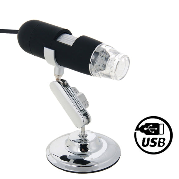 1.3 Mega Pixels 500X USB 2.0 Digital Microscope with 8 LED(Black)