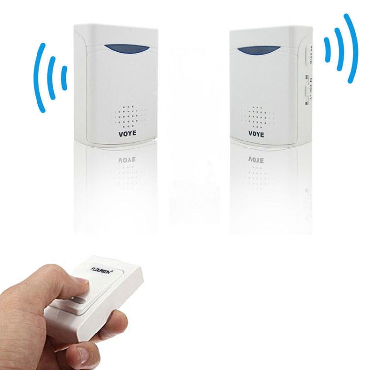 VOYE V006B2 Wireless Remote Control Chime Door Bell with Double-Receiver(White) - free shipping - PMC Jewellery - Order now!