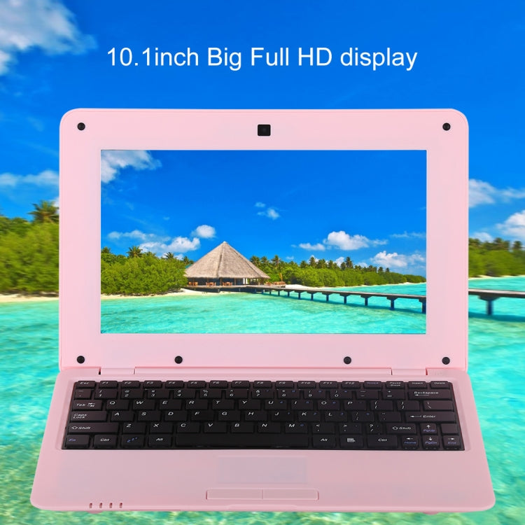 10.1 inch Notebook PC, 1GB+8GB, Android 6.0 A33 Dual-Core ARM Cortex-A9 up to 1.5GHz, WiFi, SD Card, U Disk(Pink) - free shipping - PMC TechLife - Order now!
