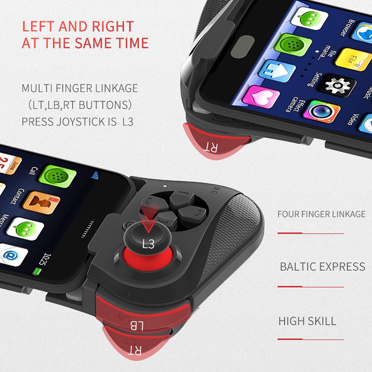 One-hand Stretch Retractable Bluetooth Gamepad, Bluetooth Distance: 10m, For Android, iOS Mobile Phone Below 6.8 inch - Controller Gamepad by PMC TechLife | Online Shopping South Africa | PMC TechLife