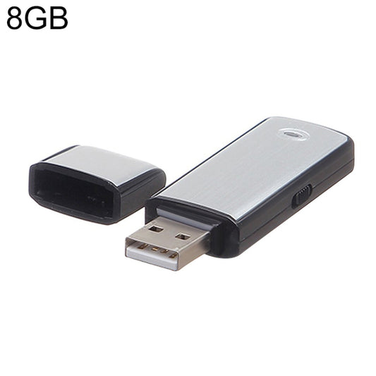 USB Voice Recorder + 8GB USB Flash Disk(Black) - free shipping - PMC Jewellery - Order now!