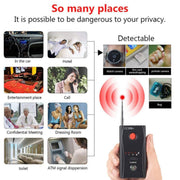 CC308+ Multi-Detector Full-Range All-Round Detector For Hidden Mini Camera / IP Lens/ GMS / RF Signal Detector Finder(Black)