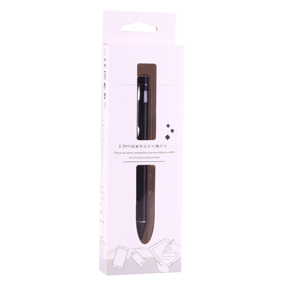 Universal Rechargeable Capacitive Touch Screen Stylus Pen with 2.3mm Superfine Metal Nib, For iPhone, iPad, Samsung, and Other Capacitive Touch Screen Smartphones or Tablet PC(Black)