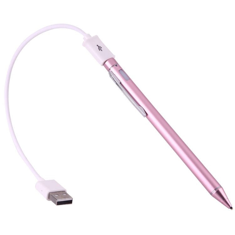 Universal Rechargeable Capacitive Touch Screen Stylus Pen with 2.3mm Superfine Metal Nib, For iPhone, iPad, Samsung, and Other Capacitive Touch Screen Smartphones or Tablet PC(Rose Gold) - Stylus Pen by PMC TechLife | Online Shopping South Africa | PMC TechLife