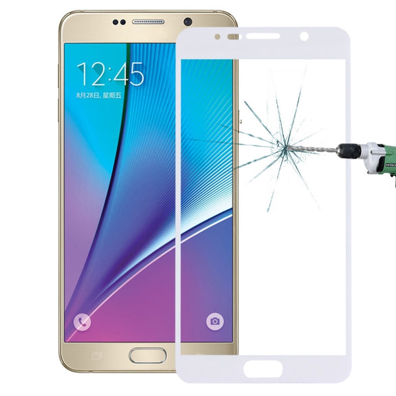 For Galaxy Note 5 / N920 0.26mm 9H Surface Hardness Explosion-proof Silk-screen Tempered Glass Full Screen Film (White)