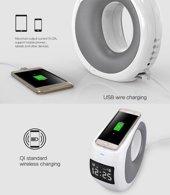 NILLKIN MC1 CE / RoHs / FCC Certificated QI Standard Wireless Charging Transmitter + Bluetooth Speaker, EU Plug , For iPhone, Galaxy, Sony, Lenovo, HTC, Huawei, Google, LG, Xiaomi, other Smartphones