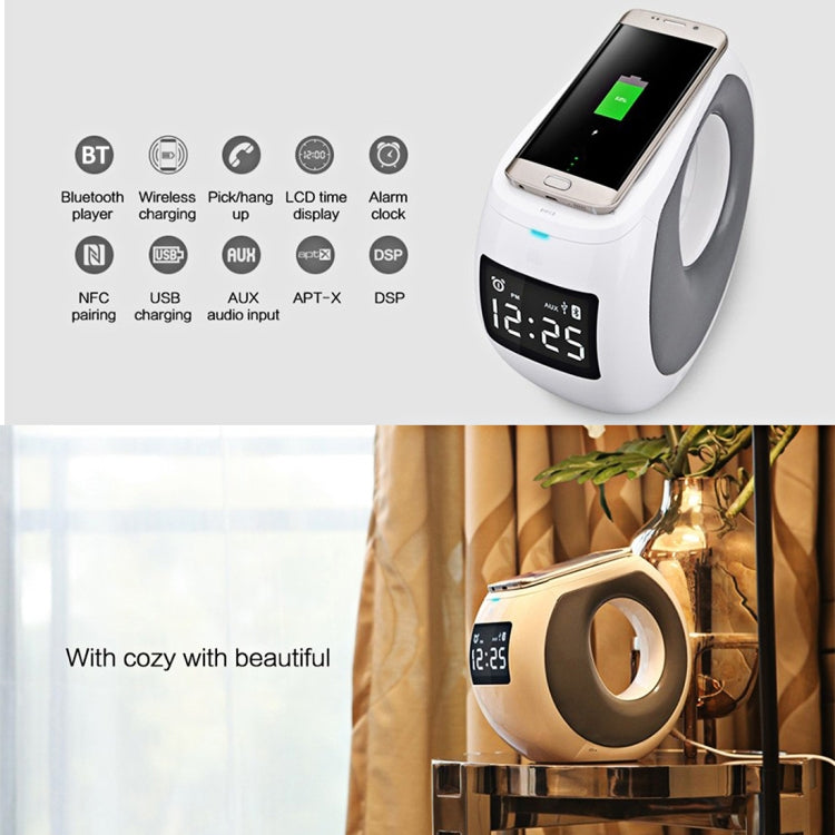 NILLKIN MC1 CE / RoHs / FCC Certificated QI Standard Wireless Charging Transmitter + Bluetooth Speaker, EU Plug , For iPhone, Galaxy, Sony, Lenovo, HTC, Huawei, Google, LG, Xiaomi, other Smartphones