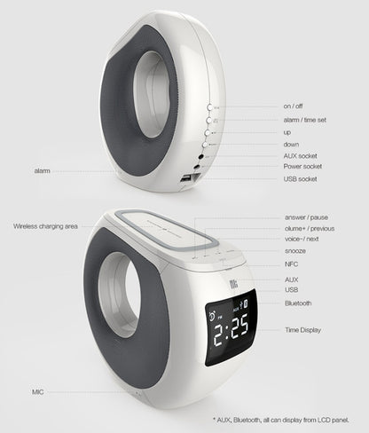 NILLKIN MC1 CE / RoHs / FCC Certificated QI Standard Wireless Charging Transmitter + Bluetooth Speaker, US Plug , For iPhone, Galaxy, Sony, Lenovo, HTC, Huawei, Google, LG, Xiaomi, other Smartphones - free shipping - PMC Jewellery - Order now!