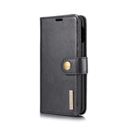 DG.MING Crazy Horse Texture Flip Detachable Magnetic Leather Case for Samsung Galaxy S10 E, with Holder & Card Slots & Wallet(Black)