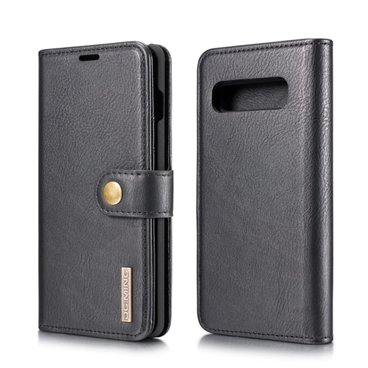 DG.MING Crazy Horse Texture Flip Detachable Magnetic Leather Case for Samsung Galaxy S10, with Holder & Card Slots & Wallet(Black) - free shipping - PMC Jewellery - Order now!