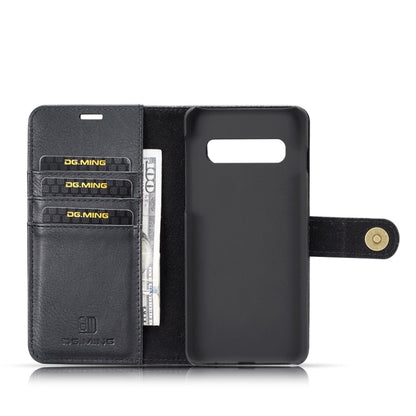 DG.MING Crazy Horse Texture Flip Detachable Magnetic Leather Case for Samsung Galaxy S10, with Holder & Card Slots & Wallet(Black) - free shipping - PMC Jewellery - Order now!