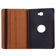 For Galaxy Tab A 10.1 / T580 Litchi Texture Horizontal Flip 360 Degrees Rotation Leather Case with Holder(Brown)