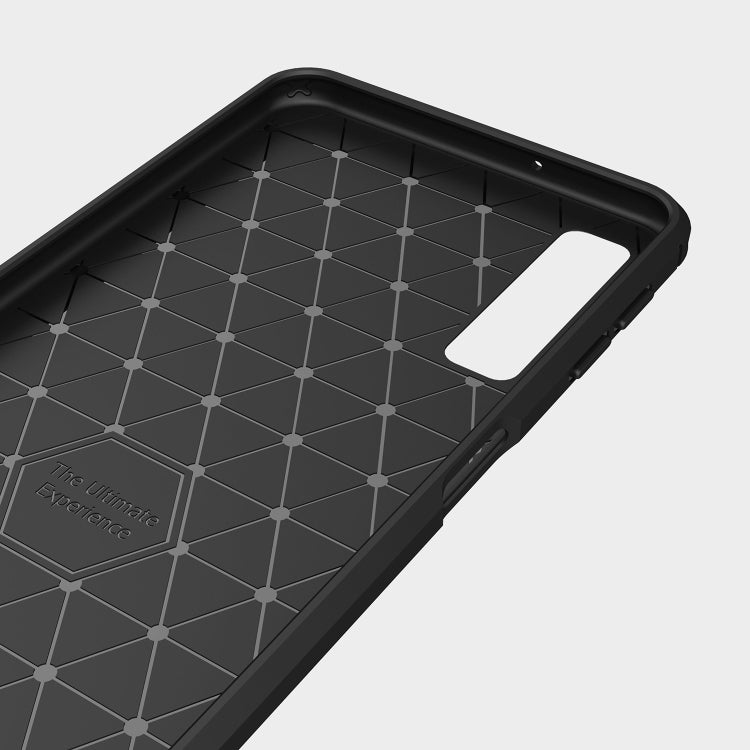 For Galaxy A7 (2018) / A750 Brushed Carbon Fiber Texture TPU Shockproof Anti-slip Soft Protective Back Cover Case(Black) - free shipping - PMC TechLife - Order now!
