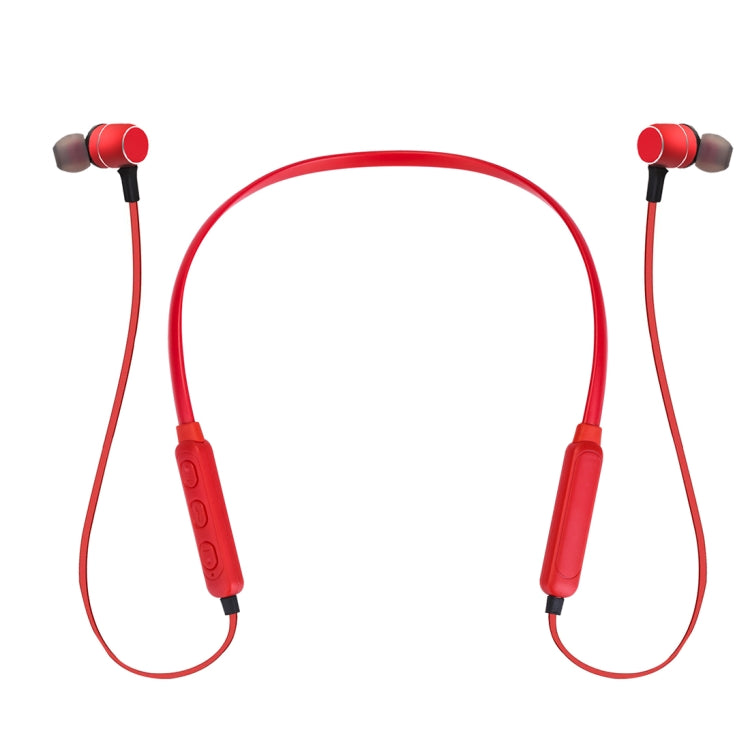 BTH-S8 Sports Style Magnetic Wireless Bluetooth In-Ear Headphones, For iPhone, Galaxy, Huawei, Xiaomi, LG, HTC and Other Smart Phones, Working Distance: 10m(Red)