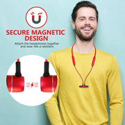 BTH-S8 Sports Style Magnetic Wireless Bluetooth In-Ear Headphones, For iPhone, Galaxy, Huawei, Xiaomi, LG, HTC and Other Smart Phones, Working Distance: 10m(Red)