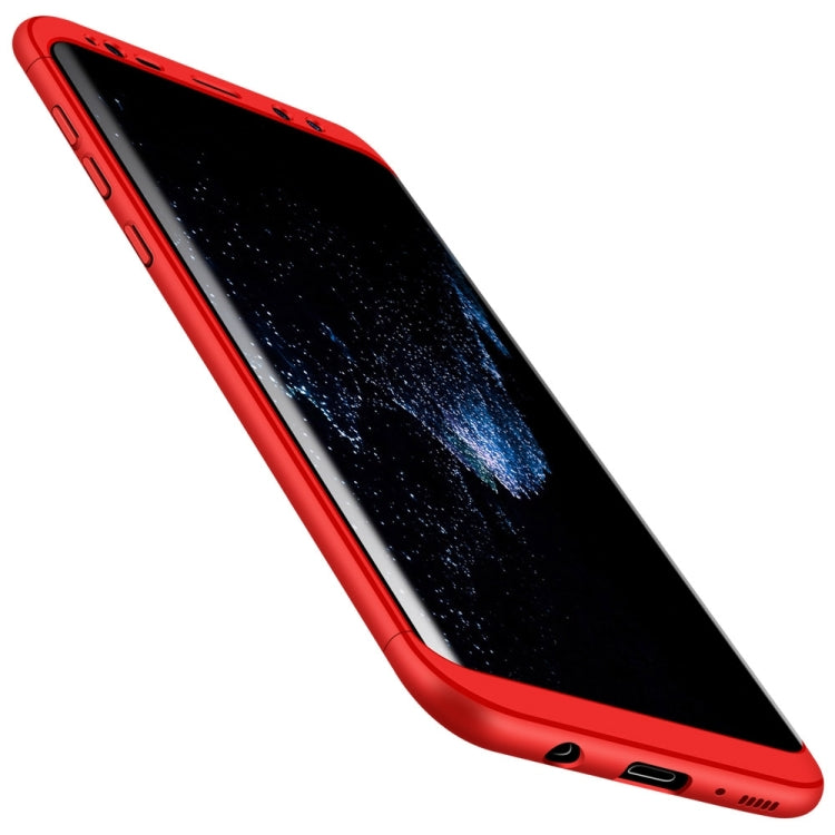 GKK for Galaxy S8 PC Three - paragraph Shield 360 Degrees Full Coverage Protective Case Back Cover(Red) - Galaxy Phone Cases by GKK | Online Shopping South Africa | PMC TechLife | Buy Now Pay Later Mobicred