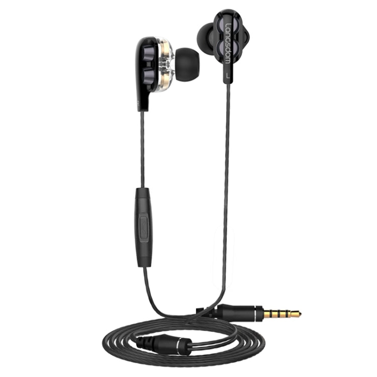 Langsdom Double Moving Coil with Wheat Headset(Black) - Bluetooth Earphone by Langsdom | Online Shopping South Africa | PMC Jewellery | Buy Now Pay Later Mobicred