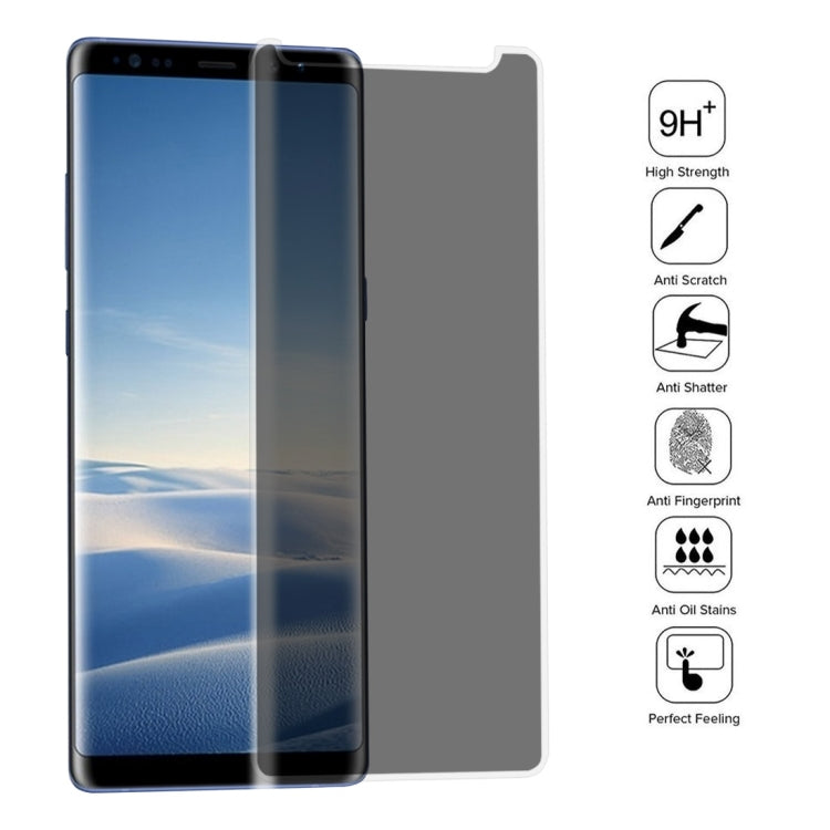 For Galaxy Note 8 0.26mm 9H Surface Hardness 3D Curved Privacy Anti-glare Non-full Screen Tempered Glass Screen Protector (Transparent)
