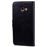 For Samsung Galaxy A5 (2017) Business Style Oil Wax Texture Horizontal Flip Leather Case with Holder & Card Slots & Wallet(Black)
