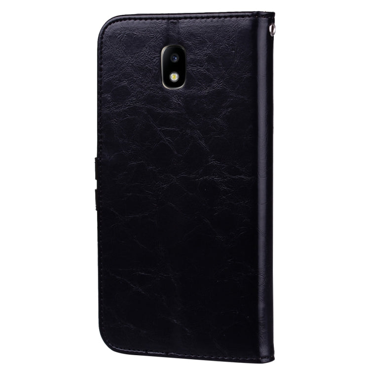 For Samsung Galaxy J5 (2017) / J530 (EU Version) Business Style Oil Wax Texture Horizontal Flip Leather Case with Holder & Card Slots & Wallet(Black) - Galaxy Phone Cases by PMC TechLife | Online Shopping South Africa | PMC TechLife | Buy Now Pay Later Mobicred