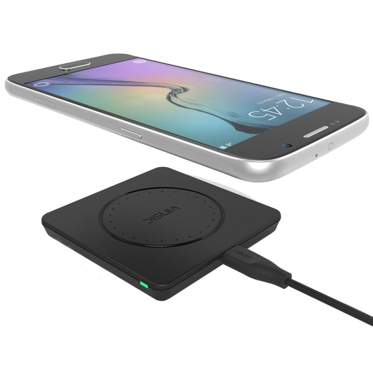 Vinsic 5V 1A Output Qi Standard Portable Wireless Charger Pad - Wireless Charger by VINSIC | Online Shopping South Africa | PMC Jewellery | Buy Now Pay Later Mobicred