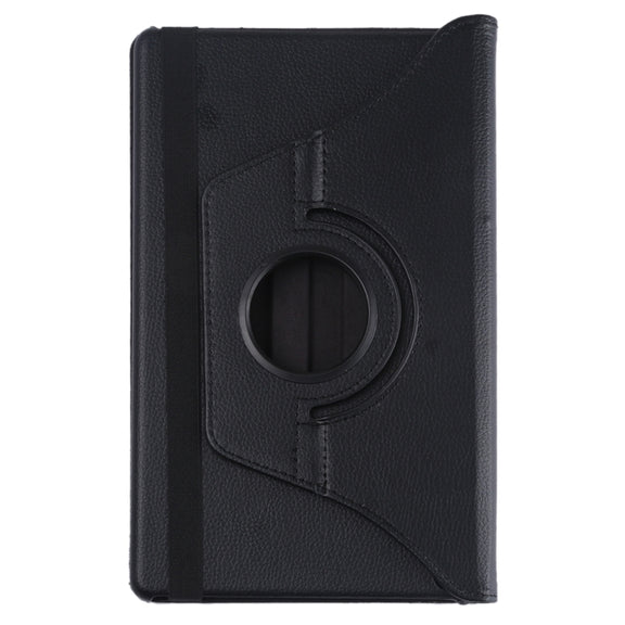 Litchi Texture Horizontal Flip 360 Degrees Rotation Leather Case for Galaxy Tab A 10.1 (2019) T510 / T515, with Holder (Black)