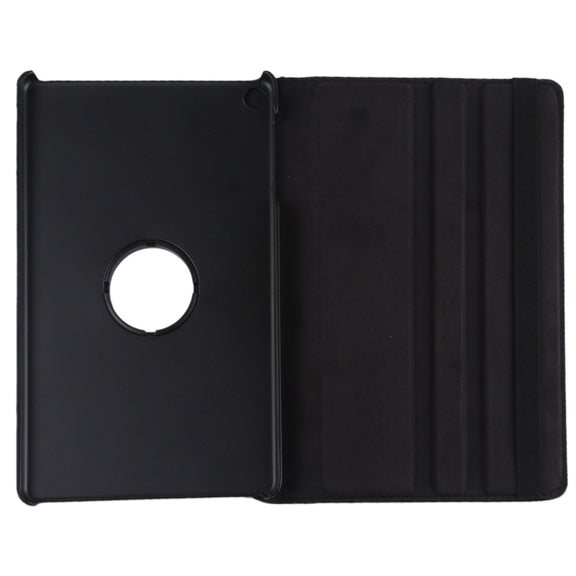 Litchi Texture Horizontal Flip 360 Degrees Rotation Leather Case for Galaxy Tab A 10.1 (2019) T510 / T515, with Holder (Black)