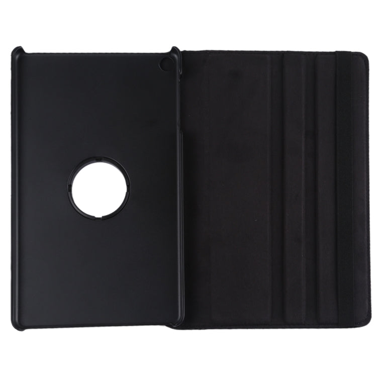 Litchi Texture Horizontal Flip 360 Degrees Rotation Leather Case for Galaxy Tab A 10.1 (2019) T510 / T515, with Holder (Black)