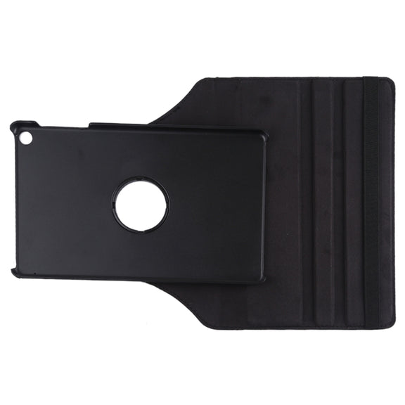 Litchi Texture Horizontal Flip 360 Degrees Rotation Leather Case for Galaxy Tab A 10.1 (2019) T510 / T515, with Holder (Black)