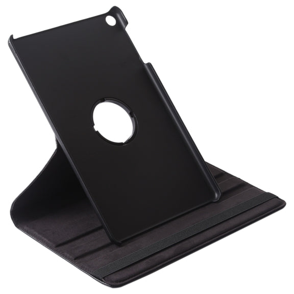 Litchi Texture Horizontal Flip 360 Degrees Rotation Leather Case for Galaxy Tab A 10.1 (2019) T510 / T515, with Holder (Black)