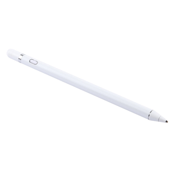 Long Universal Rechargeable Capacitive Touch Screen Stylus Pen with 2.3mm Superfine Metal Nib for iPhone, iPad, Samsung, and Other Capacitive Touch Screen Smartphones or Tablet PC(White)
