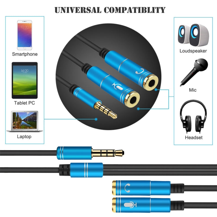 2 in 1 3.5mm Male to Double 3.5mm Female TPE High-elastic Audio Cable Splitter, Cable Length: 32cm(Rose Red) - Cable & Splitter by PMC TechLife | Online Shopping South Africa | PMC TechLife