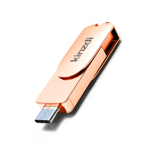 Kinzdi 32GB USB 3.0 + Type-C 3.0 Interface Metal Twister Flash Disk V11 (Rose Gold) - free shipping - PMC Jewellery - Order now!