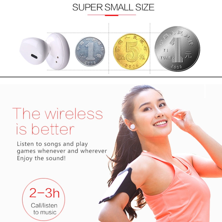 SABBAT J012 Single Ear Mini Bluetooth 4.2 In-Ear Stereo Earphone with Charging Box, For iPad, iPhone, Galaxy, Huawei, Xiaomi, LG, HTC and Other Smart Phones - free shipping - PMC Jewellery - Order now!