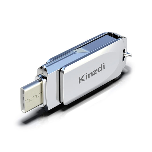 Kinzdi 32GB USB + Type-C Interface Metal Twister Flash Disk V10 (Silver) - free shipping - PMC Jewellery - Order now!