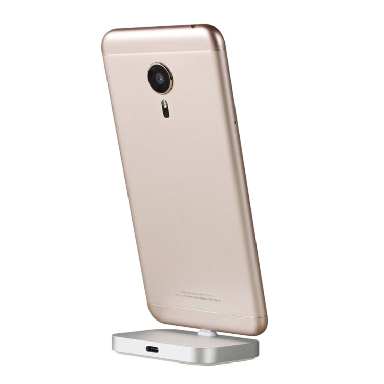 USB-C / Type-C Aluminum Alloy Desktop Station Dock Charger(Silver) - Dock Charger by PMC TechLife | Online Shopping South Africa | PMC TechLife