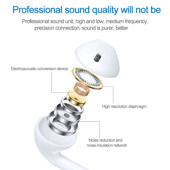 USB-C / Type-C Interface In Ear Wired HiFi Mega Bass Earphone with Mic