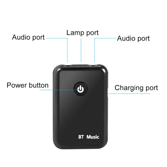 YPF-03 2 in 1 Bluetooth 4.2 Transmitter & Receiver  3.5mm Wireless Audio Adapter, Transmission Distance: 20m, For PC, TV, Home Stereo, Phone