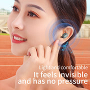 C1 Bluetooth 5.0 TWS Circular Chimney Touch Digital Display True Wireless Bluetooth Earphone with Charging Box(Black)