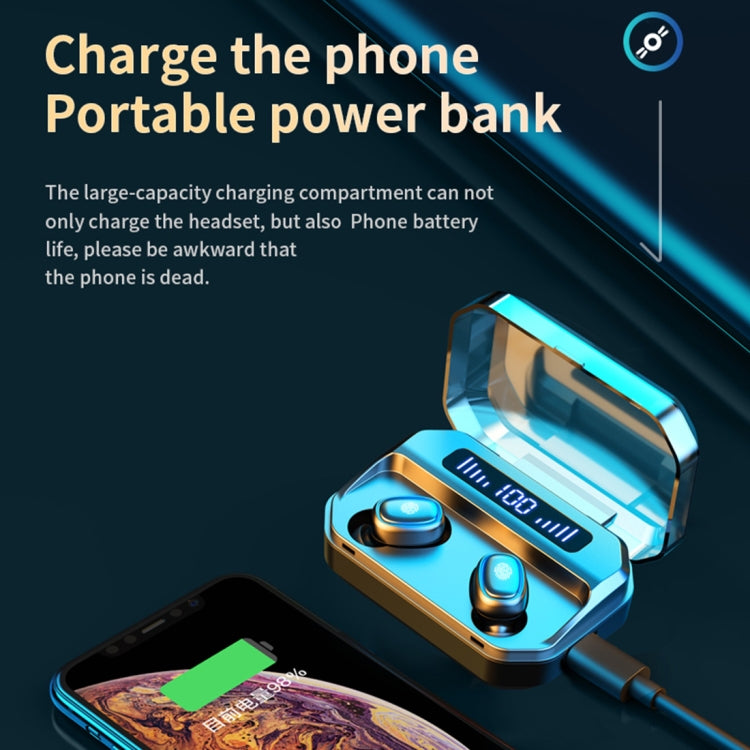 M8 Bluetooth 5.0 TWS Touch Digital Display True Wireless Bluetooth Earphone with Charging Box(Black) - TWS Earphone by PMC TechLife | Online Shopping South Africa | PMC TechLife