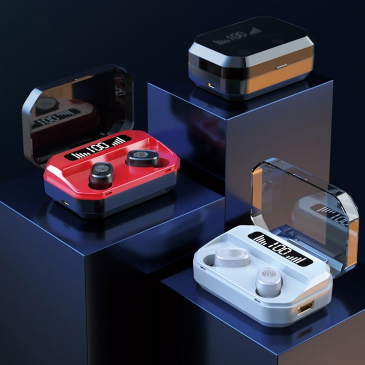 M8 Bluetooth 5.0 TWS Touch Digital Display True Wireless Bluetooth Earphone with Charging Box(White) - TWS Earphone by PMC TechLife | Online Shopping South Africa | PMC TechLife