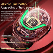 T2 Bluetooth 5.0 TWS Touch Digital Display True Wireless Bluetooth Earphone with Charging Box(Red)