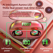 T2 Bluetooth 5.0 TWS Touch Digital Display True Wireless Bluetooth Earphone with Charging Box(Red)