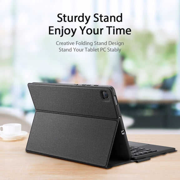 For Samsung Galaxy Tab S6 Lite 2024 / 2020 DUX DUCIS Detachable Bluetooth Keyboard Ultrathin Horizontal Flip Leather Tablet Case with Touchpad & Smart Sleep Function & Holder (Black)