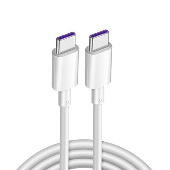 Original Huawei CP43 5A USB-C / Type-C to USB-C / Type-C Fast Charging Data Cable, Cable Length: 1m (White)
