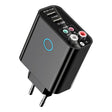 K16 2 in 1 3.5mm AUX + RAC Dual Output Plug-in Bluetooth 5.0 Audio Transmitter Receiver with Remote Control, EU Plug (Black) - Audio Receiver Transmitter by PMC TechLife | Online Shopping South Africa | PMC TechLife