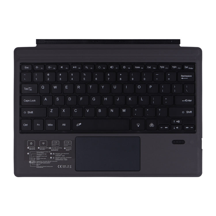 1089D-C For Microsoft Surface pro3 / pro4 / pro 2017 / pro6 / pro7 Universal Magnetic Adsorption Bluetooth 3.0 Keyboard Holster with Colorful Backlight - Others Keyboard by PMC Jewellery | Online Shopping South Africa | PMC Jewellery | Buy Now Pay Later Mobicred