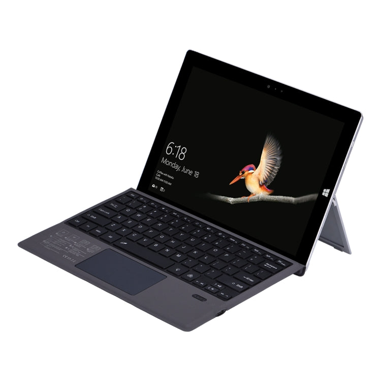 1089D-C For Microsoft Surface pro3 / pro4 / pro 2017 / pro6 / pro7 Universal Magnetic Adsorption Bluetooth 3.0 Keyboard Holster with Colorful Backlight
